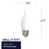 Bulbrite LED 5 Watt CA10 Flame Light Bulb With A Milky Finish - alternate image 5