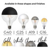 Bulbrite LED 2.5 Watt G16 Light Bulb With A Half Gold Finish And Medium Screw (E12) Base, 2700K (Warm White Light) - alternate image 6