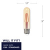 LED Filament 3 Watt T9 5" Light Bulb With An Antique Finish And A Medium Screw E26 Base - 2100K (Amber Light) 200 Lumens - alternate image 3