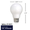 Bulbrite LED 9 Watt A19 Light Bulb With A Milky Finish And Medium Screw (E26) Base - alternate image 3