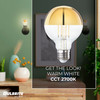 LED Filament 4.5 Watt G25 Light Bulb With A Half Gold Finish And A Medium Screw E26 Base - 2700K (Warm White Light) 350 Lumens - alternate image 3