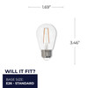 Bulbrite LED 2.5 Watt S14 Light Bulb With A Clear Finish And Medium Screw (E26) Base, 2700K (Warm White Light) - alternate image 3