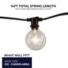 Bulbrite 14 Ft, 10-Socket Decorative String Light Kit With Clear Incandescent Globe (G16) Bulbs, 14 Ft, Black, 14 Ft - alternate image 5