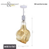 Bulbrite LED 4 Watt Pendant Fixture With An Antique Finish, 2000K (Amber Light) - alternate image 6