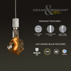 Bulbrite LED 4 Watt Pendant Fixture With An Antique Finish, 2000K (Amber Light) - alternate image 8