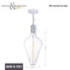 Bulbrite LED 4 Watt Pendant Fixture With A Clear Finish, 2200K (Amber Light) - alternate image 5