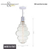 Bulbrite LED 4 Watt Pendant Fixture With A Clear Finish, 2200K (Amber Light) - alternate image 5