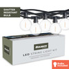 Bulbrite 14-Foot String Light Kit With Clear Shatter Resistant Globe G16 LED Lamps Included - alternate image 2