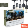 Bulbrite 48-Foot String Light Kit With Clear Shatter Resistant Vintage Style S14 LED Lamps Included - alternate image 2
