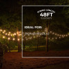 Bulbrite 48-Foot String Light Kit With Clear Shatter Resistant Vintage Style S14 LED Lamps Included - alternate image 7