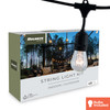 Bulbrite 48-Foot String Light Kit With Clear Vintage Style S14 Incandescent Lamps Included - alternate image 2