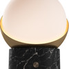 Orb Rechargeable Cordless LED Table Lamp, 3-Levels Brightness Touch Sensor Control, Black Marble / Brushed Brass - alternate image 4