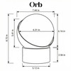 Orb Rechargeable Cordless LED Table Lamp, 3-Levels Brightness Touch Sensor Control, Black Marble / Brushed Brass - alternate image 7