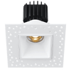 Lotus Tangra 3" Fixed Square Deep Regressed Invisible Trim, White, 5CCT 2700K-5000K, CRI95