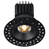 Lotus Tangra 3" Fixed Round Recessed Invisible Trim, White, Dim to Warm 3000K-1800K, CRI95