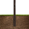 Square Direct Burial Aluminum Light Pole, 18' Above Grade, 5" Square, 0.188" Wall Thickness, Dark Bronze