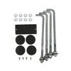 16 Foot Square Straight Aluminum Light Pole, 5" Wide, 0.188" Wall Thickness, 11" Bolt Circle