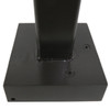 16 Foot Square Hinged Aluminum Light Pole, 5" Wide, 0.188" Wall Thickness, 9" Bolt Circle, Dark Bronze