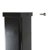 16 Foot Square Hinged Aluminum Light Pole, 5" Wide, 0.188" Wall Thickness, 9" Bolt Circle, Dark Bronze