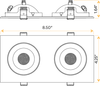 3.5" double head multiple floating gimbal White - alternate image 3