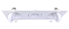 3.5" Triple head multiple floating gimbal White - alternate image 2