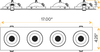 3.5" Four head multiple floating gimbal White - alternate image 3