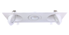 4" Triple head multiple floating gimbal White - alternate image 2