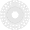 1 Inch White Round Trimless Kit - main product image