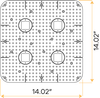 1 Inch Quadruple Head Trimless Square-Kit - alternate image 2