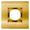 4 Inch Brushed Brass Square Trim