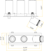 3” Triple Head Retractable Multiple White - alternate image 5