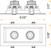 3” Double Head Regress Multiple Gimbal Black - alternate image 2