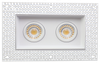 3" Double Head Trimless Regress Multiple Gimbal White - main product image
