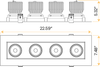 4” Four Head Regress Multiple Gimbal Black - alternate image 3