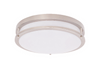 Honya Lighting LED Double Ring Flush Mount Ceiling Light, 14", 22W, 2200lm, 120-277V, 5CCT Selectable, Bi-level Microwave Motion Sensor