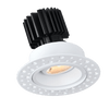 Tangra 3" Gimbal Round Invisible Trim, White|Black