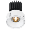 Tangra 3" Fixed Round Recessed Invisible Trim, White|Black