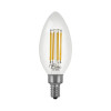 Euri Lighting LED Filament Lamp, B10, 5.5W, 500lm, 5000K, 120V, E12, Clear Glass, Dimmable, Wet Rated, 4-Pack