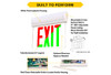 Emergence Series Thermoplastic Edgelit Exit Sign, Selectable Red/Green Legend, Selectable Single/Double Face, White Housing, Manual or Self-Test/Self-Diagnostics, Battery Backup, Universal Mounting