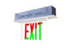 Emergence Thermoplastic Edgelit Combo Exit & Emergency Unit, Recessed Mount, Selectable Red/Green Legend, Selectable Single/Double Face, White Housing, Selectable Manual/Self-Test, Battery Backup