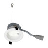 Retrofit Commercial Downlight with Emergency Battery Backup, 4", Lumen Selectable, Color Selectable 2700K|3000K|3500K|4000K|5000K, White Reflector/White Flange, Dual Dimming, 120-277V