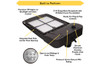 Halco ProLED SekTor Area Light Series G2, Size 3, Lumen Selectable, CCT Selectable, Type III Installed with Type V Included