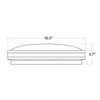 Halco Flushmount Modern Double Ring, 14", Color Selectable 2700K|3000K|3500K|4000K|5000K, Black, 120V, Triac Dimming