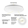 Halco Flushmount Mushroom Fixture, 13", Color Selectable 2700K/3000K/3500K/4000K/5000K, White, 120V, Microwave Motion Sensor