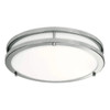 Flushmount Double Ring, 12", Color Selectable 2700K/3000K/3500K/4000K/5000K, Brushed Nickel, 120V, Microwave Motion Sensor