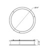 Flushmount Double Ring, 14", Color Selectable 2700K/3000K/3500K/4000K/5000K, Brushed Nickel, 120V, Microwave Motion Sensor