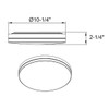 Flushmount Slim Drum Fixture, 11", Color Selectable 2700K/3000K/3500K/4000K/5000K, Brushed Nickel Trim, 120V