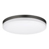 Flushmount Slim Drum Fixture, 15", Color Selectable 2700K/3000K/3500K/4000K/5000K, Black Trim, 120V, Triac Dimming