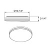 Flushmount Slim Drum Fixture, 11", Color Selectable 2700K/3000K/3500K/4000K/5000K, Black Trim, 120V, Triac Dimming