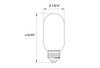 Decorative LED Filament Tube Lamp, 9W, T14, Clear, Gen 4 Filament LED, 90 CRI, E26 Base, Dimmable